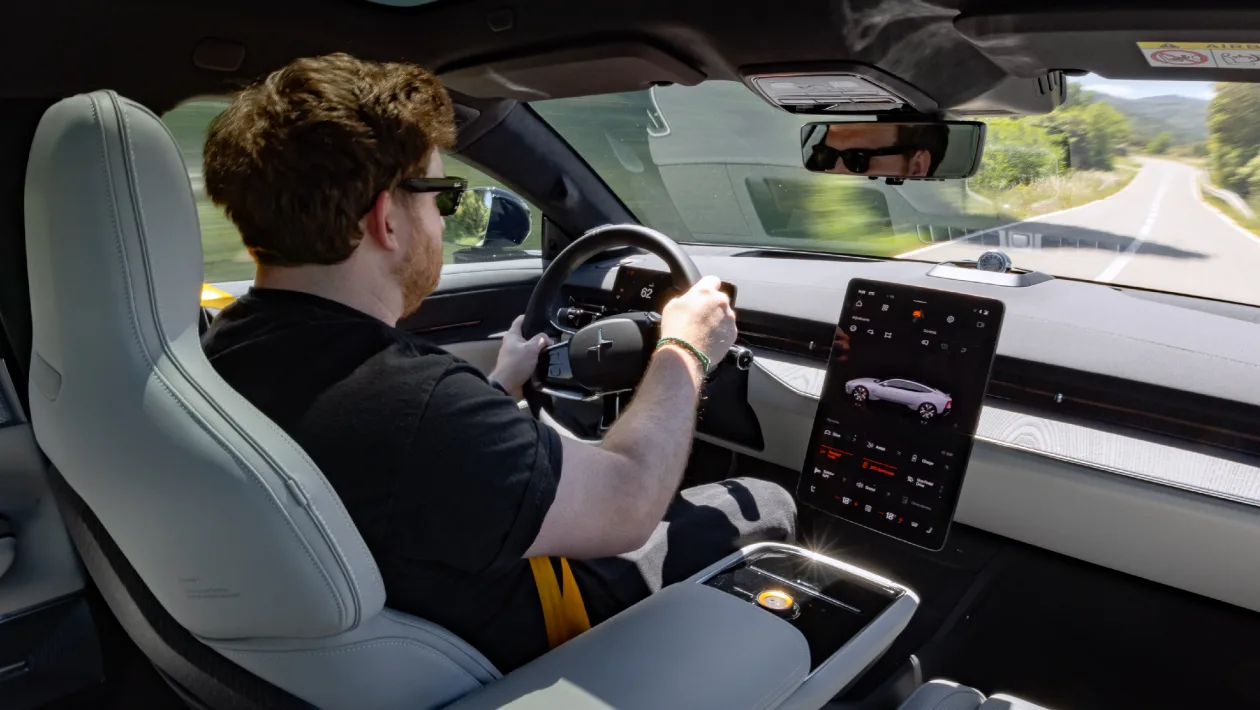 Polestar 5 interior driving