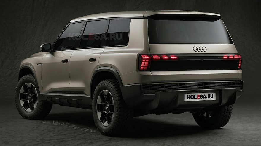 Рендер нового внедорожника Audi без запасного колеса на задней двери