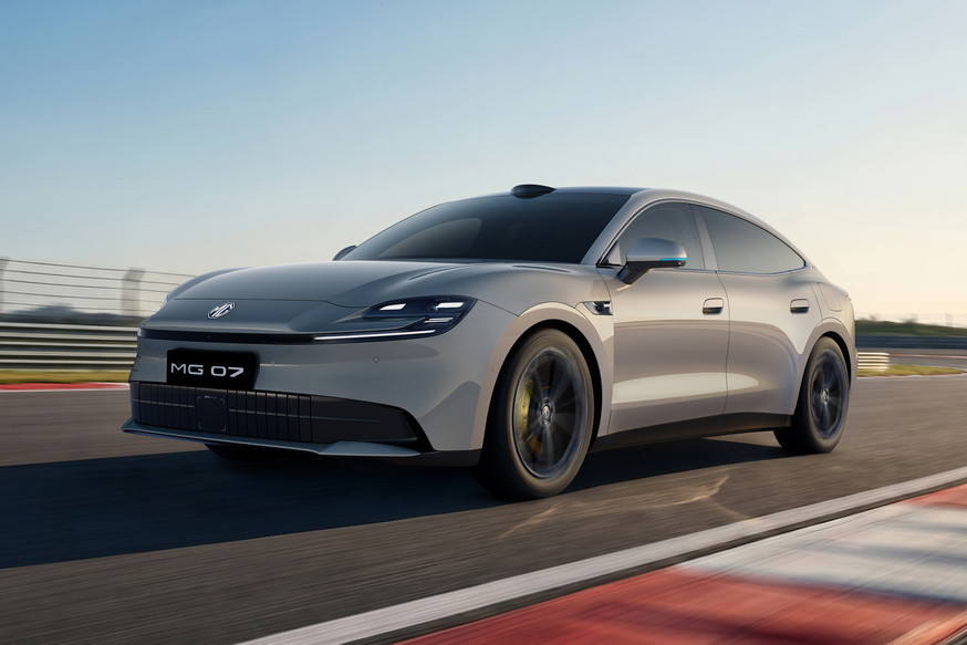 The striking MG 07 liftback will be offered with several powertrain options