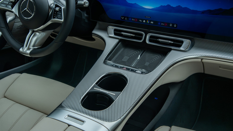 The interior of the electric Mercedes-Benz C-Class