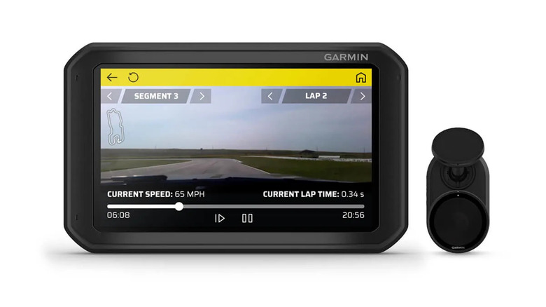 A Garmin Catalyst data recorder showing the track.