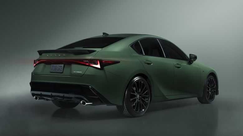Rear 3/4 view of the 2027 Lexus IS Special Appearance Package.